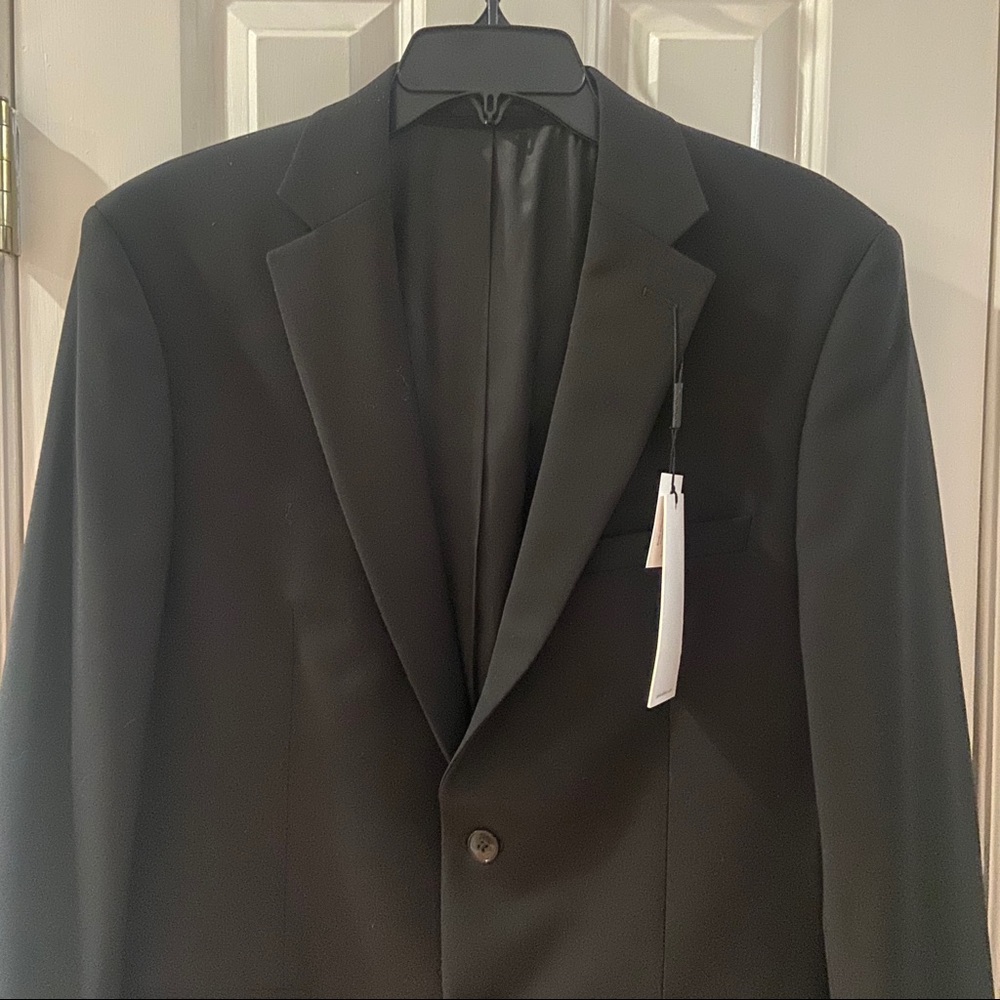 NWT Calvin Klein Infinite Stretch Black Men's Suit Jacket Separates 42R - Picture 8 of 13